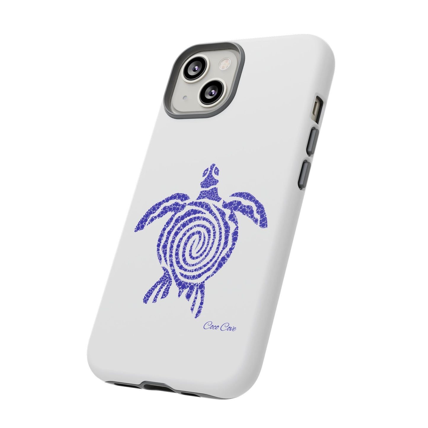 Sea Turtle Spiral Phone Case — Blue Tribal Turtle iPhone Cover