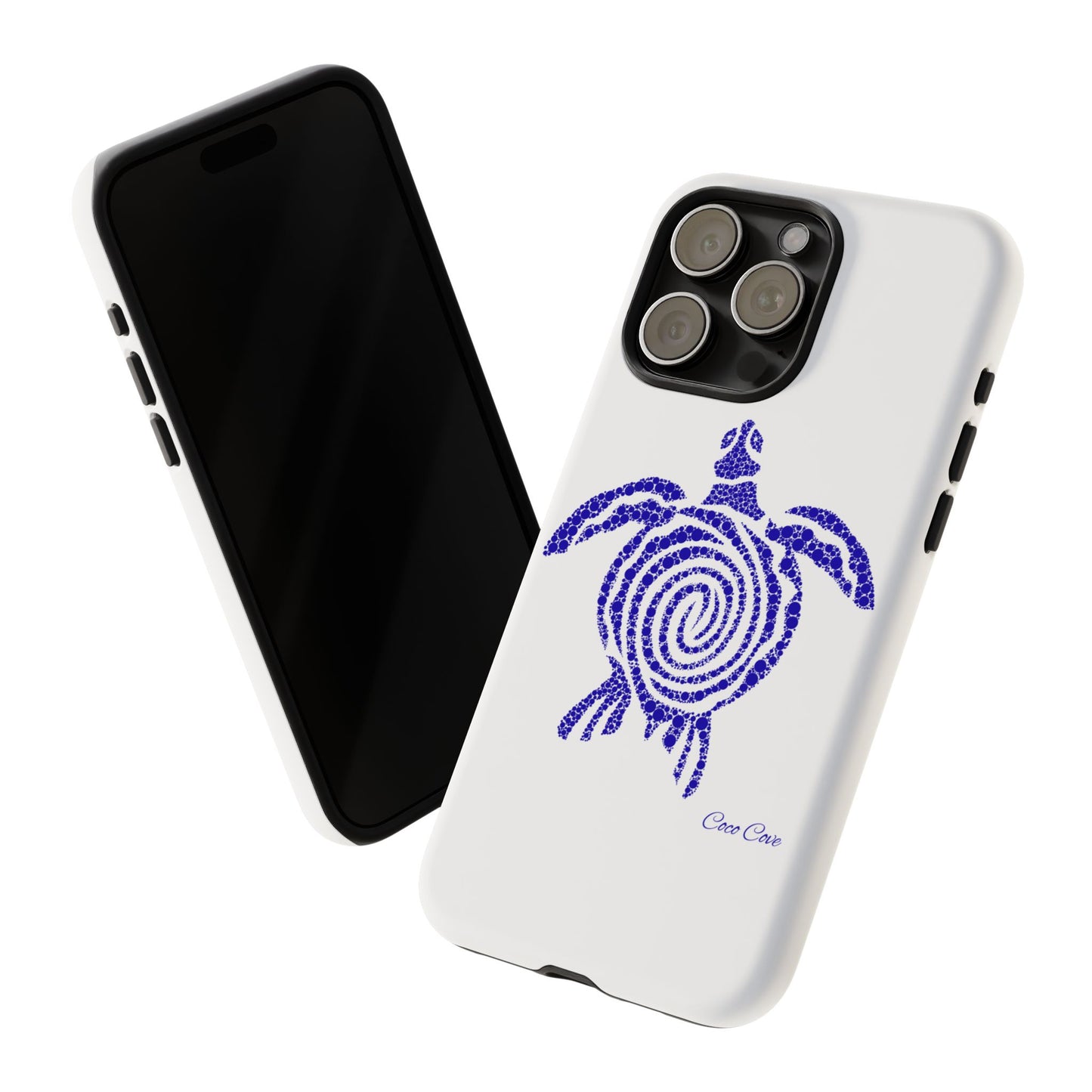 Sea Turtle Spiral Phone Case — Blue Tribal Turtle iPhone Cover