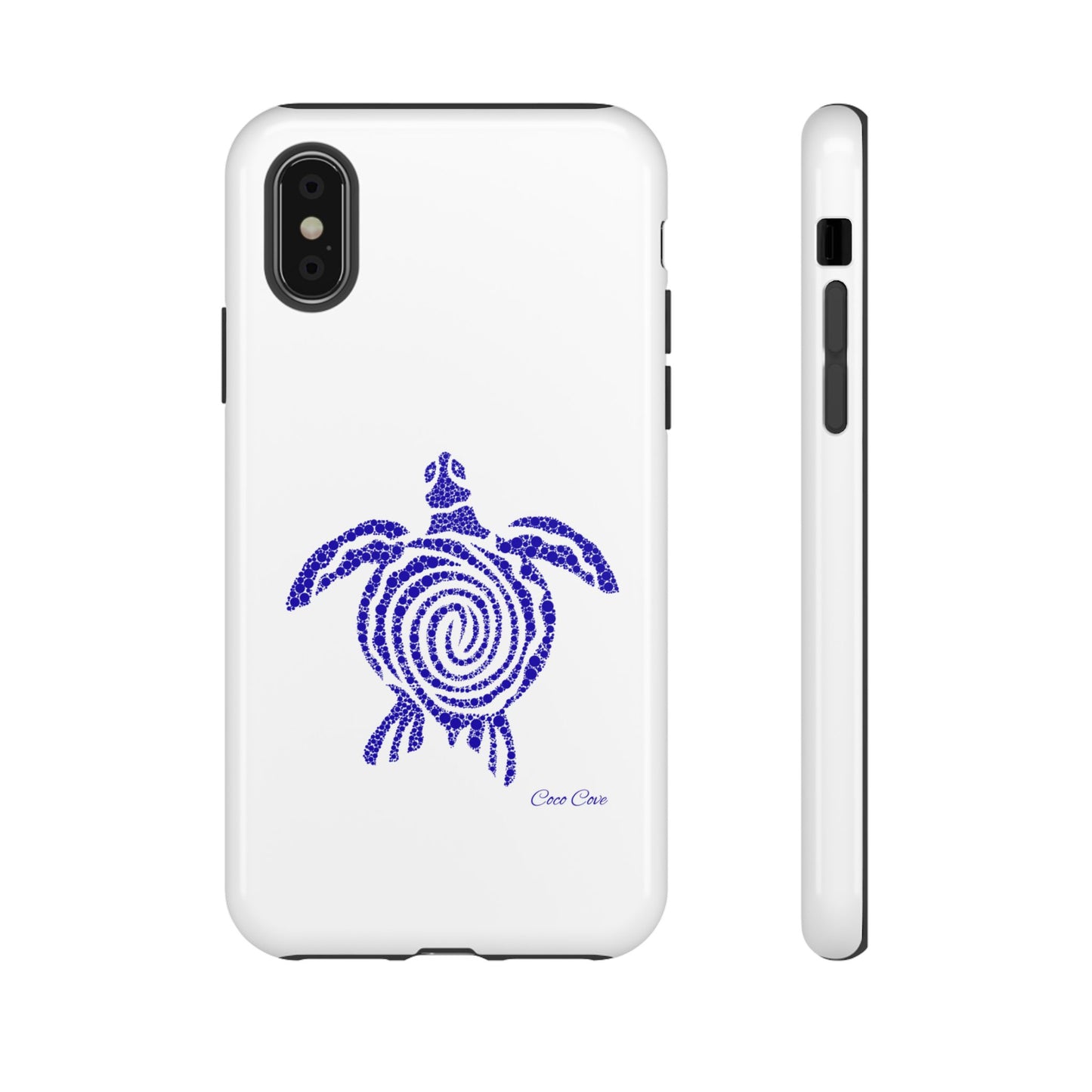 Sea Turtle Spiral Phone Case — Blue Tribal Turtle iPhone Cover