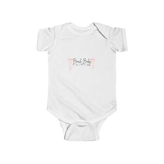Baby Bodysuit — Cute Floral 'baby' Script Infant Onesie